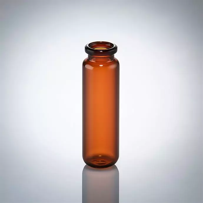 20ml Amber round bottomed crimp top Headspace vials 22.5 x 75mm (CTC ,Perkin Elmer & Agilent)